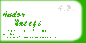 andor matefi business card